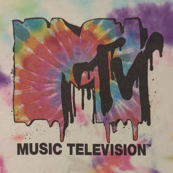 MTV Multicolor Tie-Dye Tee - Picture 4 of 6